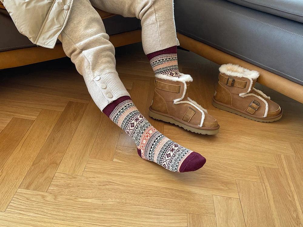 Scandinavian Wool-Blend Winter Socks