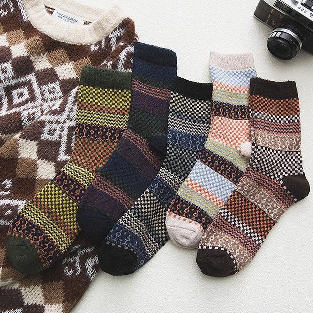 Scandinavian Wool-Blend Winter Socks