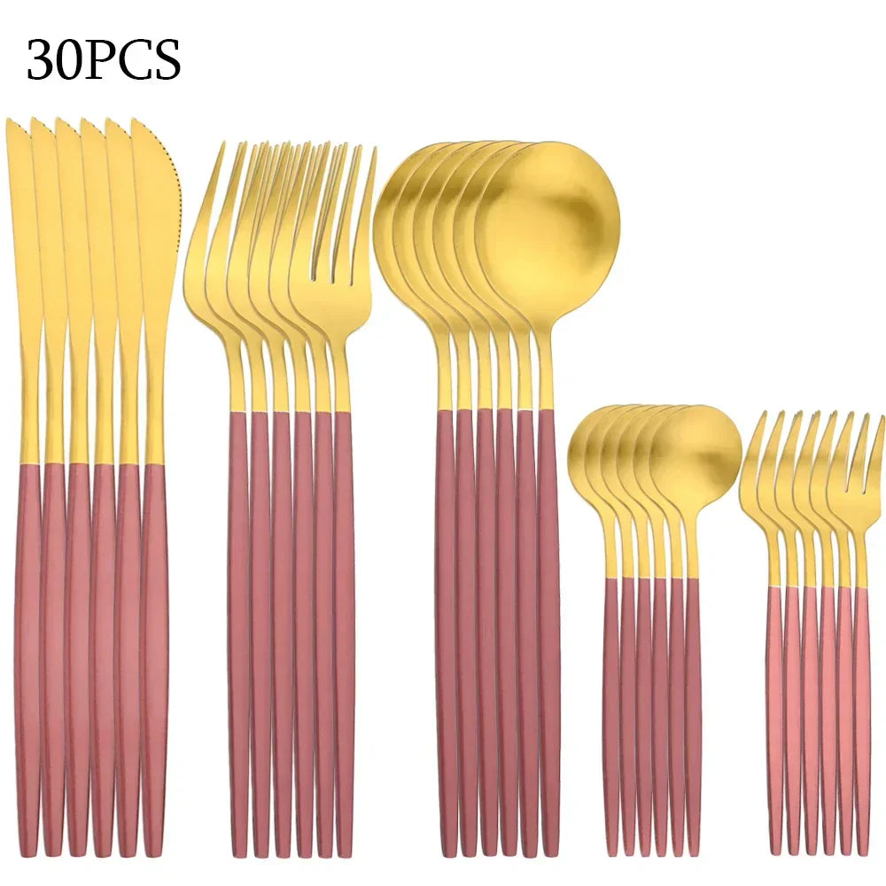 Set Of 30 Stainless Steel Cutlery Set