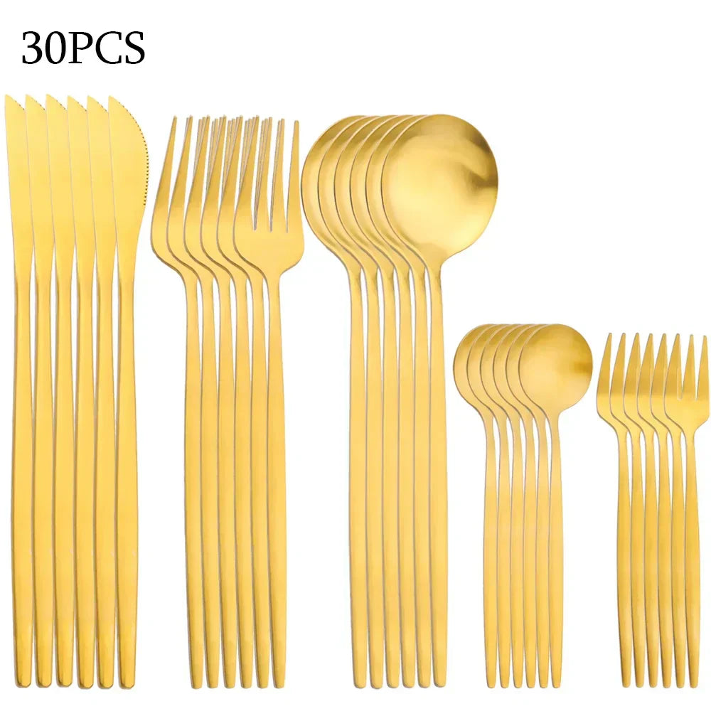 Set Of 30 Stainless Steel Cutlery Set