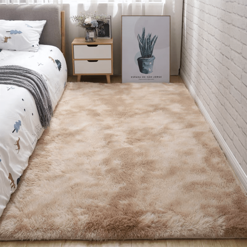 Shaggy Carpet with Plush Texture and Non-Slip Backing
