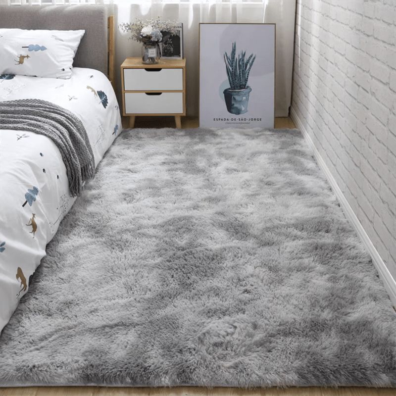 Shaggy Carpet with Plush Texture and Non-Slip Backing