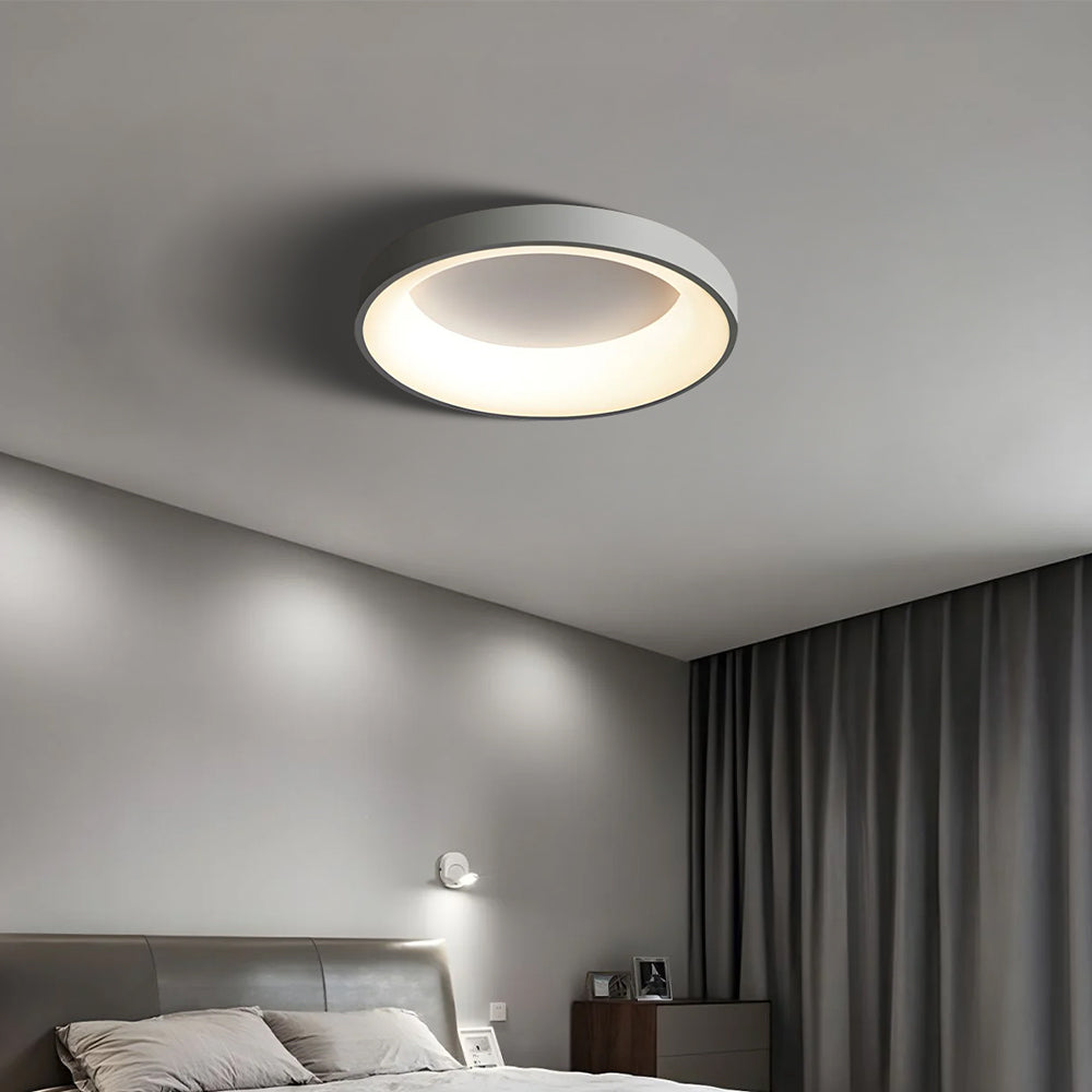 Simple LED Ceiling Light with Adjustable Color and Minimalist Round Design