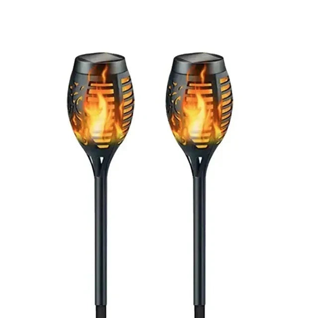 Solar Flame Path Lights Flickering LED Outdoor Garden Decor