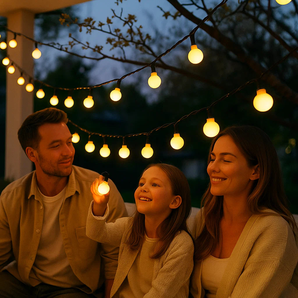 Solar Powered Outdoor String Lights – Colorful LED Fairy Lights with Weatherproof Design for Gardens and Parties