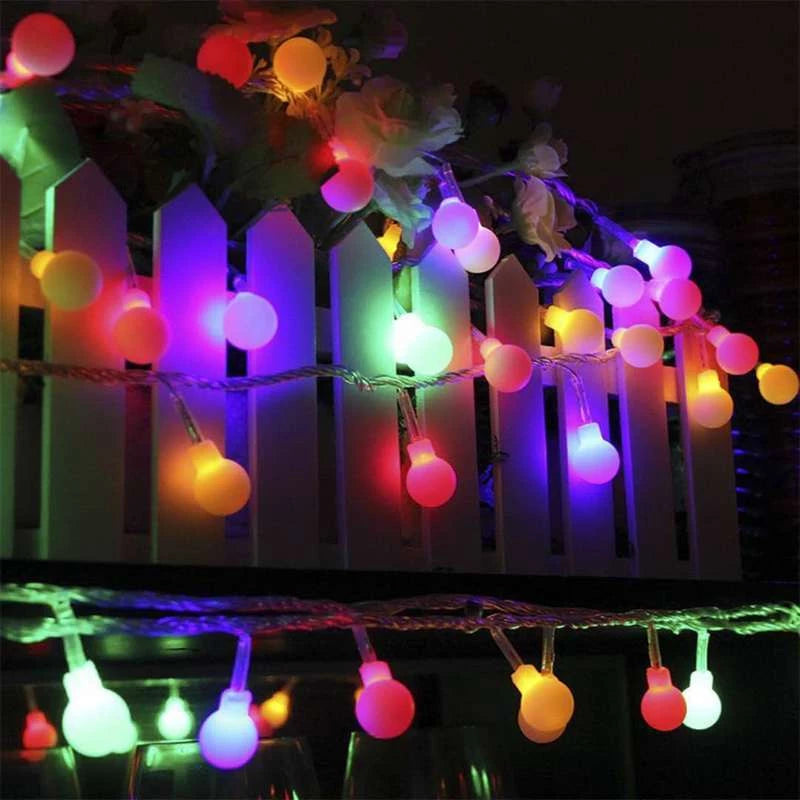 Solar Powered Outdoor String Lights – Colorful LED Fairy Lights with Weatherproof Design for Gardens and Parties