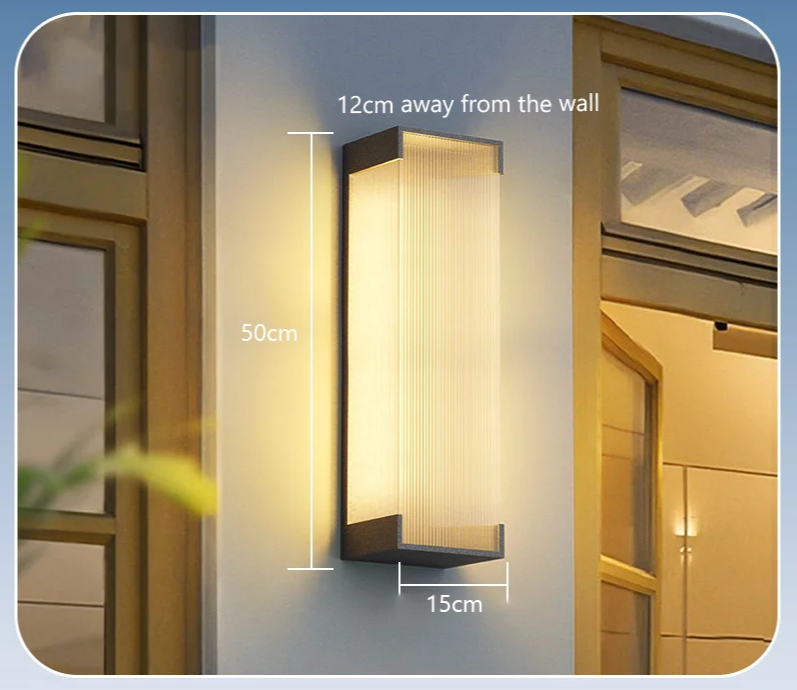 Solar Powered Outdoor Wall Lamp for Garden and Exterior Lighting