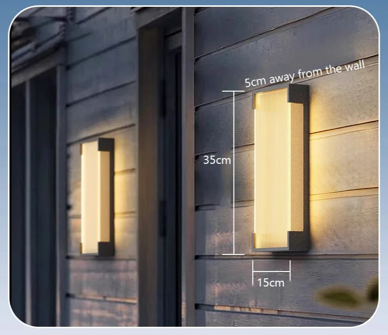 Solar Powered Outdoor Wall Lamp for Garden and Exterior Lighting