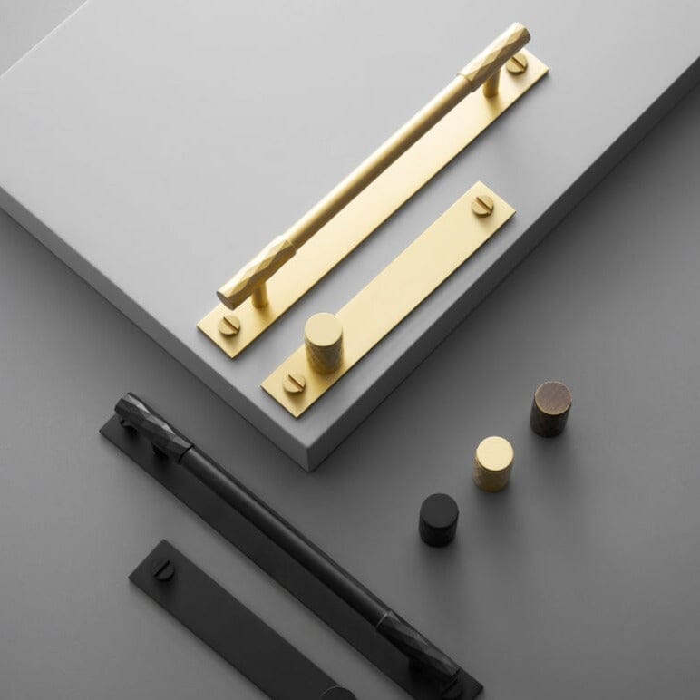 Solid Brass Pull Handle with Diamond Pattern – Matt Brushed Nickel Finish for Kitchen Cabinet Doors and Furniture