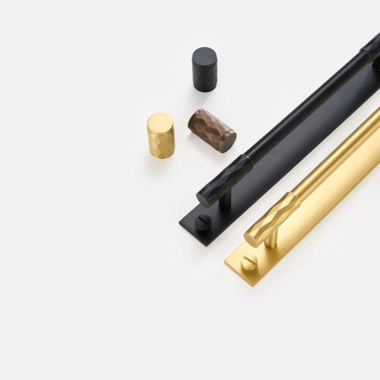 Solid Brass Pull Handle with Diamond Pattern – Matt Brushed Nickel Finish for Kitchen Cabinet Doors and Furniture