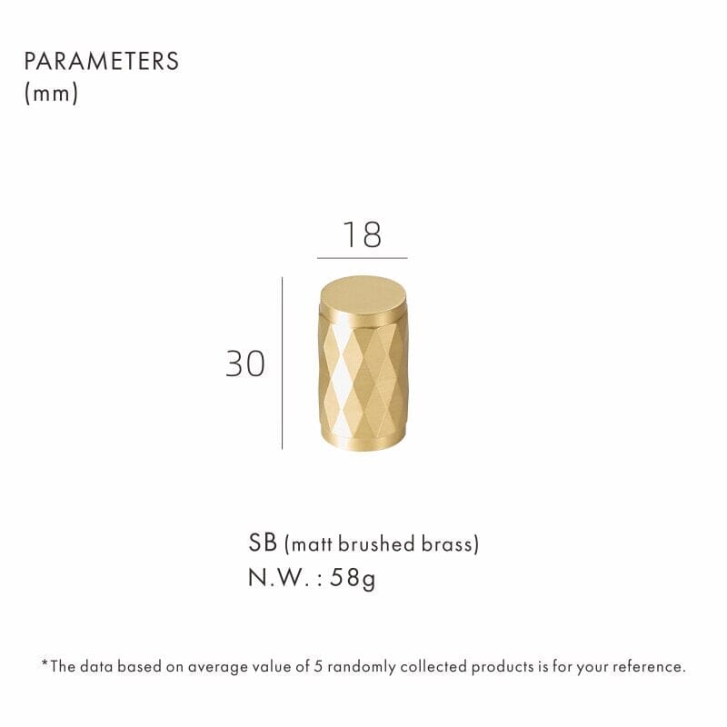 Solid Brass Pull Handle with Diamond Pattern – Matt Brushed Nickel Finish for Kitchen Cabinet Doors and Furniture