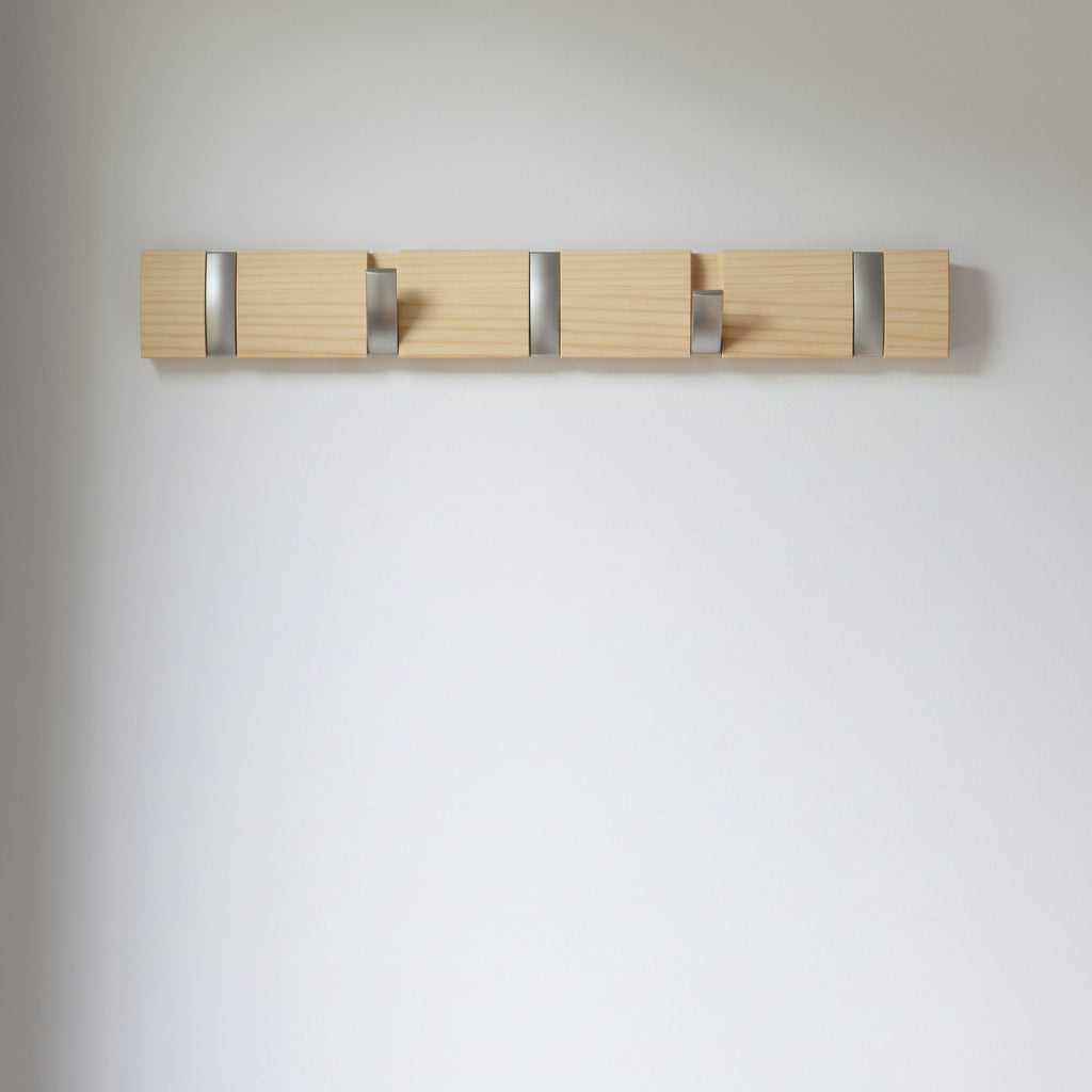Space-Saving Hanger for Coats, Towels and Clothing