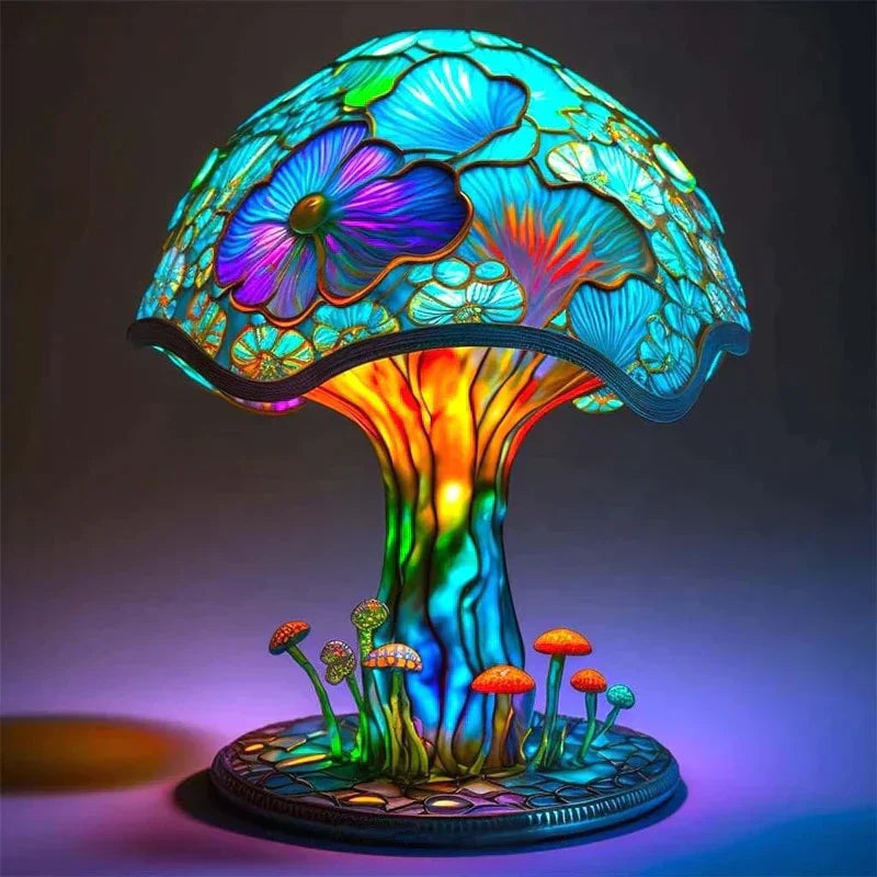 Stained Glass Table Lamp for a Magical Ambience