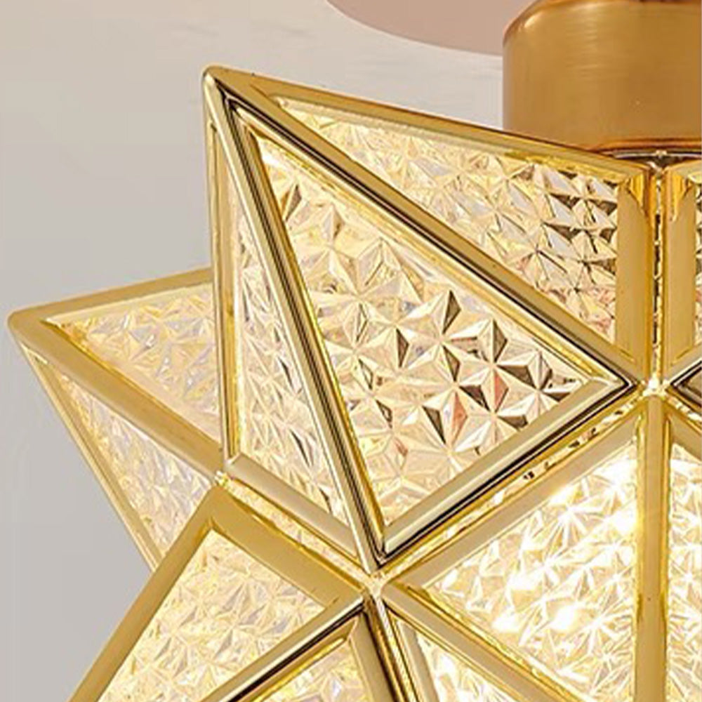 Star-Shaped Ceiling Lamp for Stylish Home Illumination