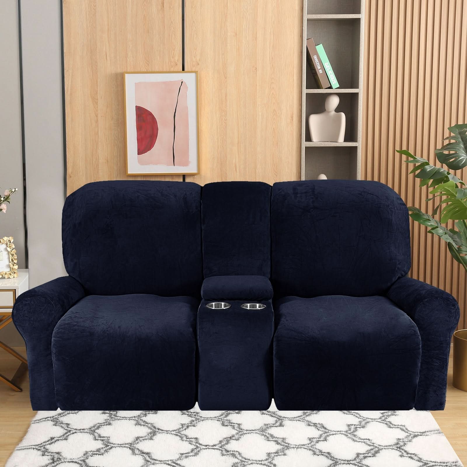 Stretch-Fit Non-Slip Machine-Washable Recliner Cover