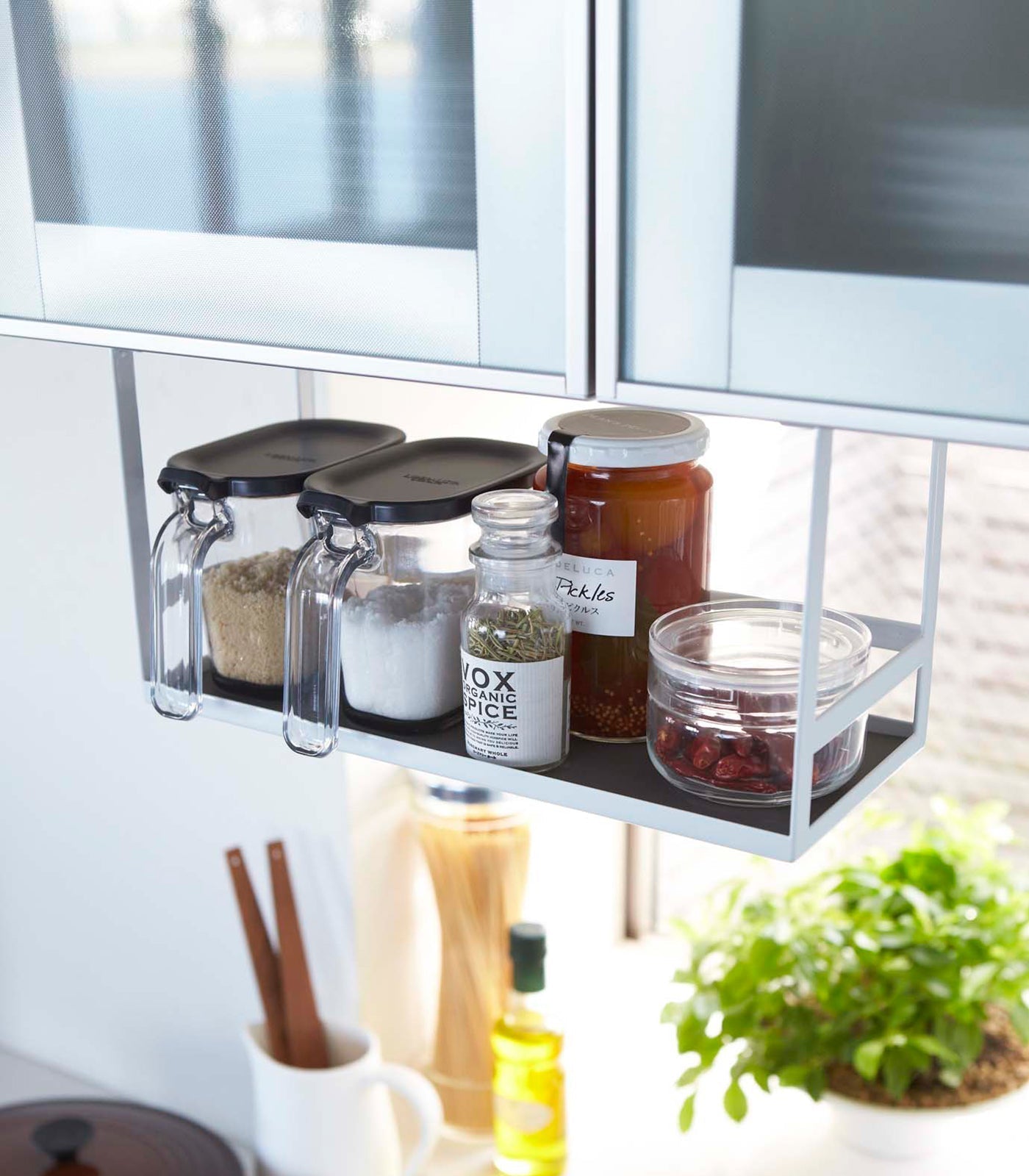 Stylish Stainless Under-Shelf Organizer