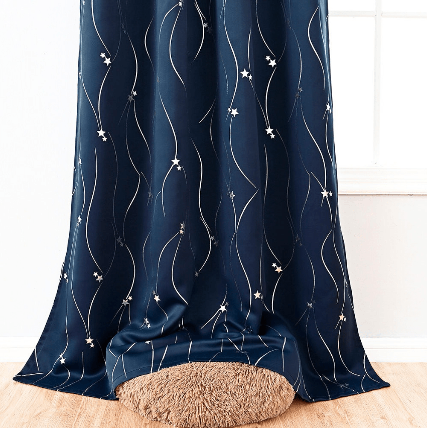 Thermal Insulating Star-Pattern Curtains