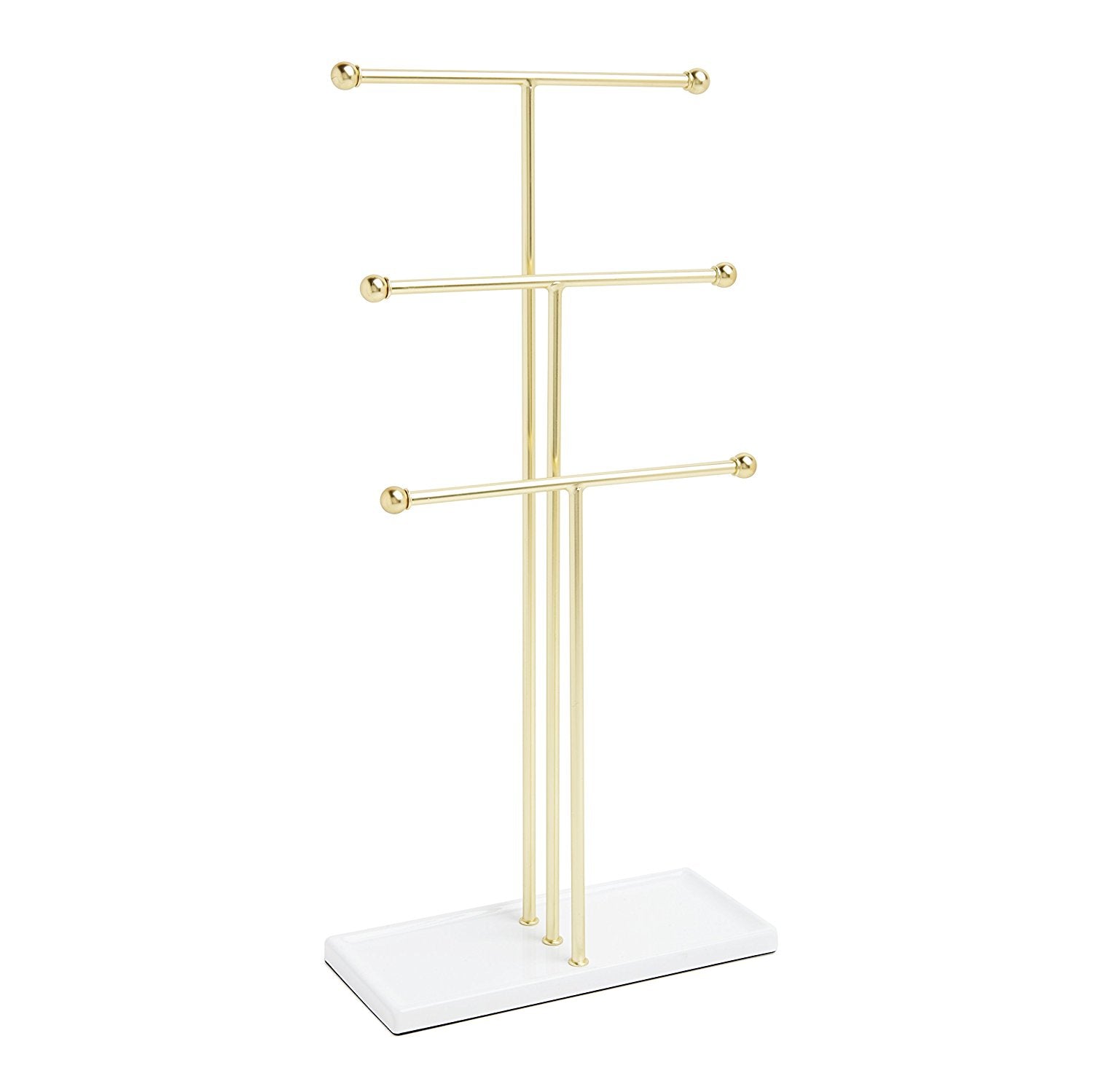 Three-Tier Brass Jewellery Stand