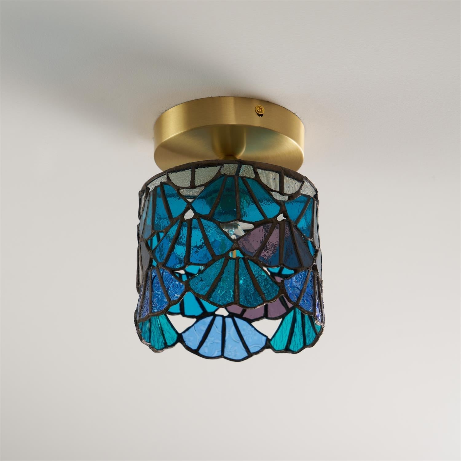 Tiffany-Style Ceiling Lamp for Decorative Home Spaces