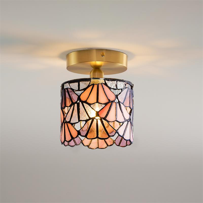 Tiffany-Style Ceiling Lamp for Decorative Home Spaces