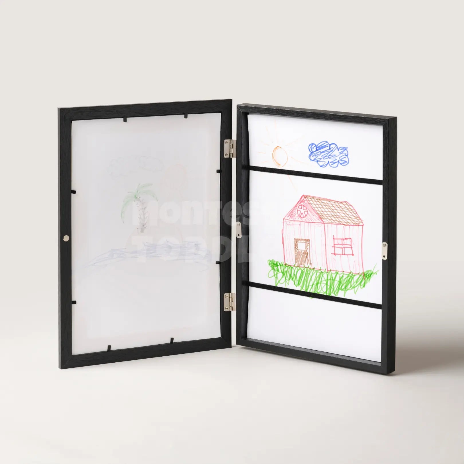 Toddler Art Display Frame for A4 and A3 Drawings - Front Opening Design, Child-Friendly Gallery Storage Solution