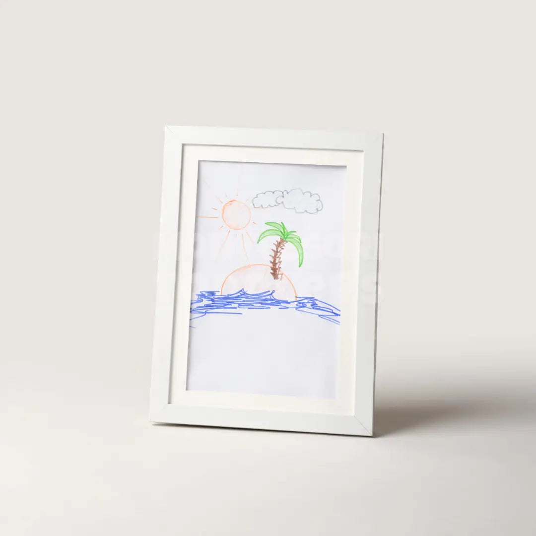 Toddler Art Display Frame for A4 and A3 Drawings - Front Opening Design, Child-Friendly Gallery Storage Solution