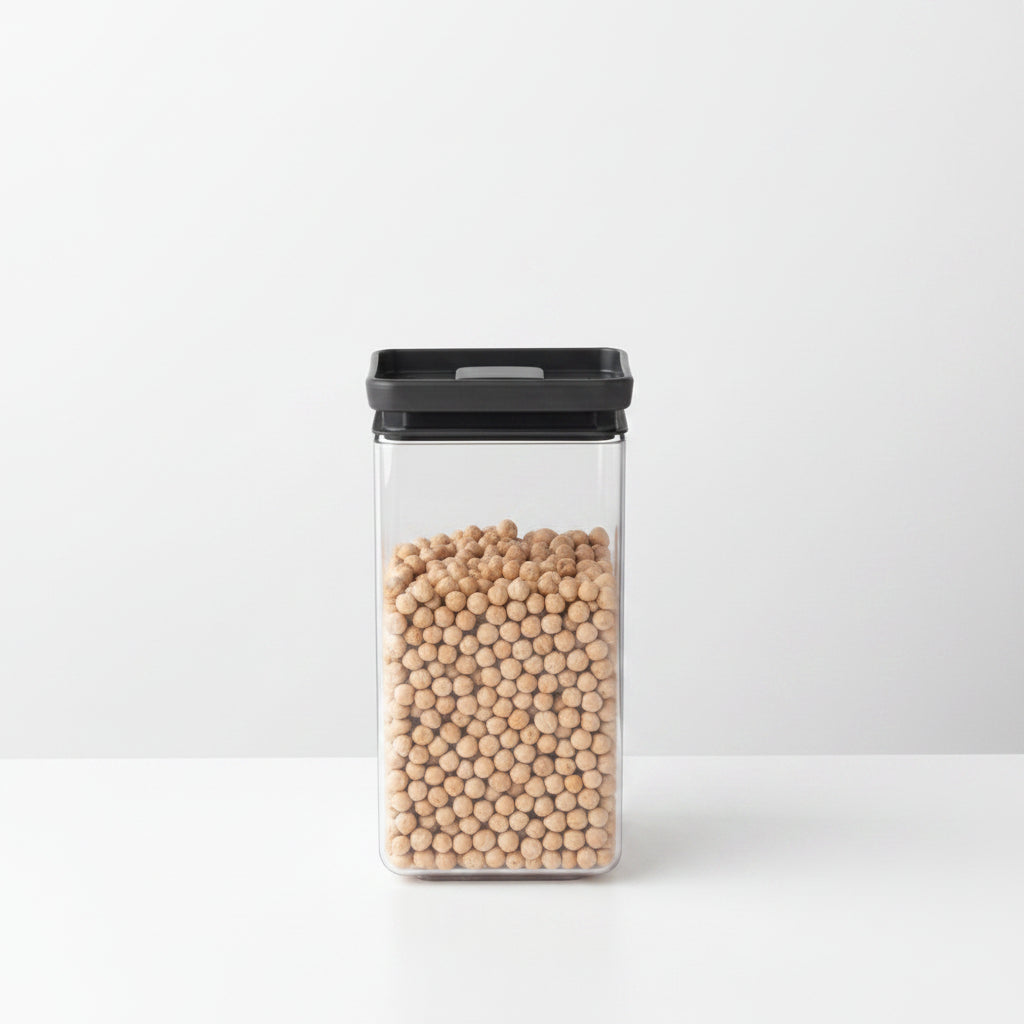 Transparent Plastic Containers with Silicone Seal, Mixed Sizes