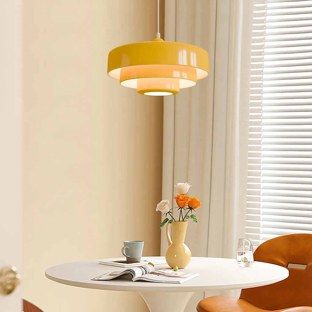 Triple Layer Disc Pendant Light – Modern Kitchen Ceiling Fixture for Stylish Interiors, Adjustable Height, Energy Efficient