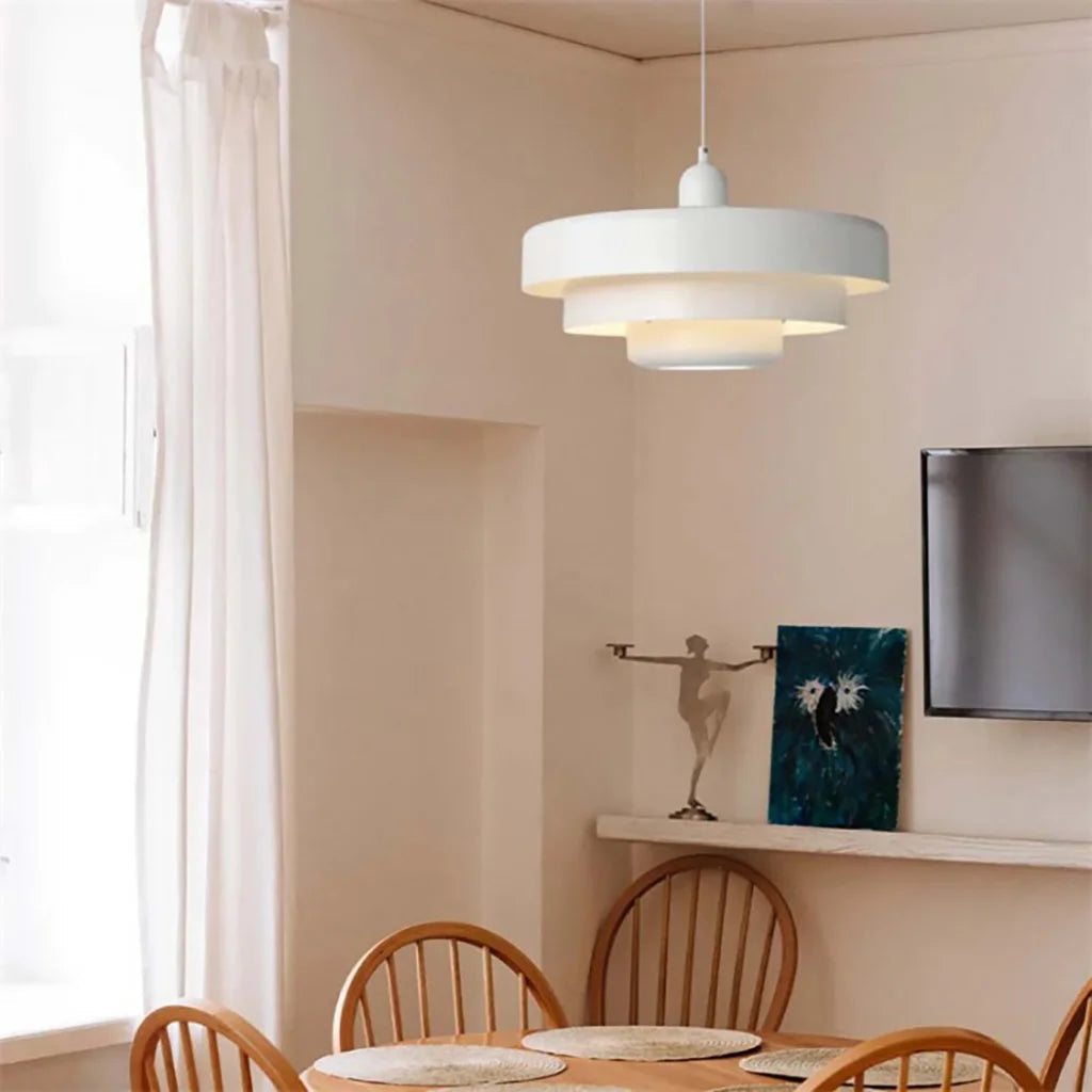 Triple Layer Disc Pendant Light – Modern Kitchen Ceiling Fixture for Stylish Interiors, Adjustable Height, Energy Efficient