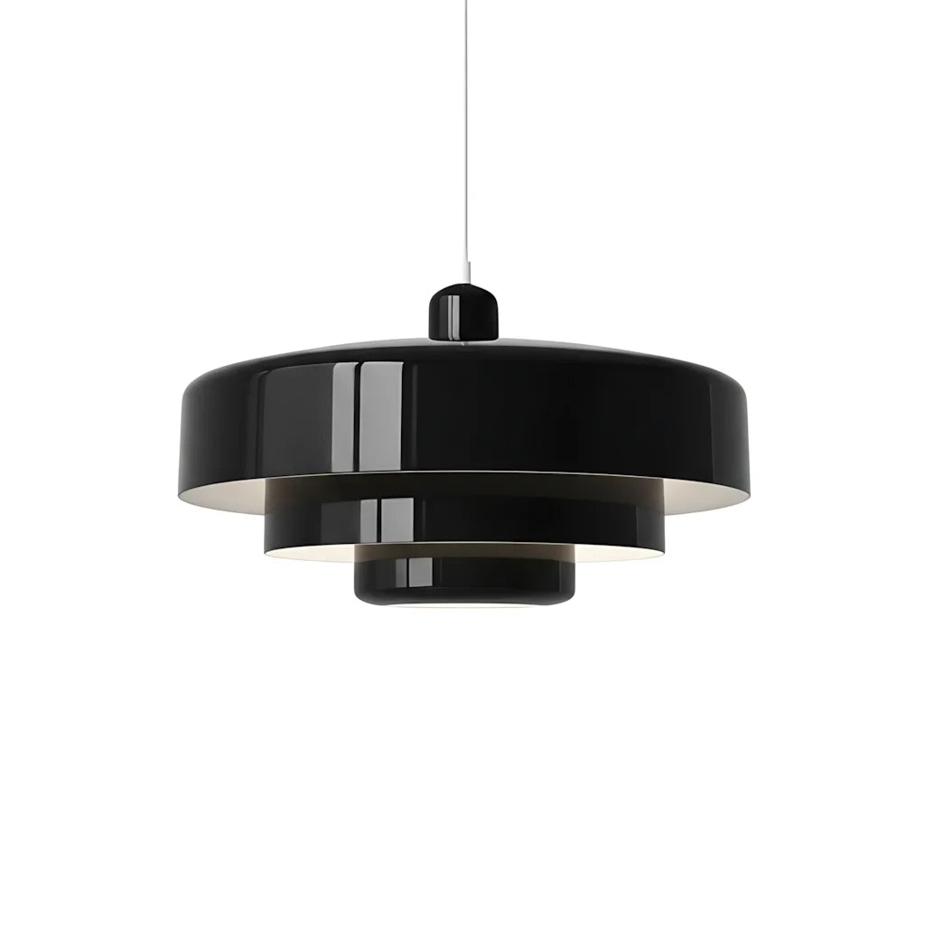 Triple Layer Disc Macaron Pendant Light with Adjustable Height