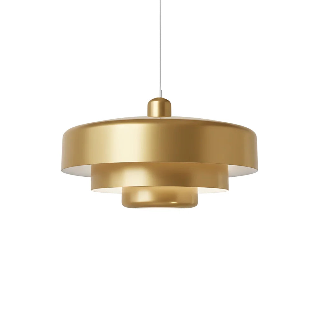 Triple Layer Disc Macaron Pendant Light with Adjustable Height