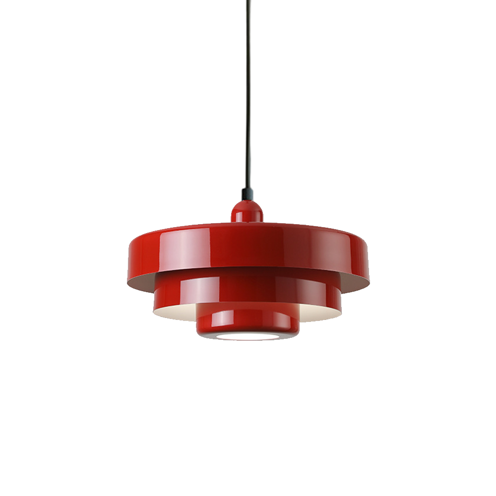 Triple Layer Disc Macaron Pendant Light with Adjustable Height