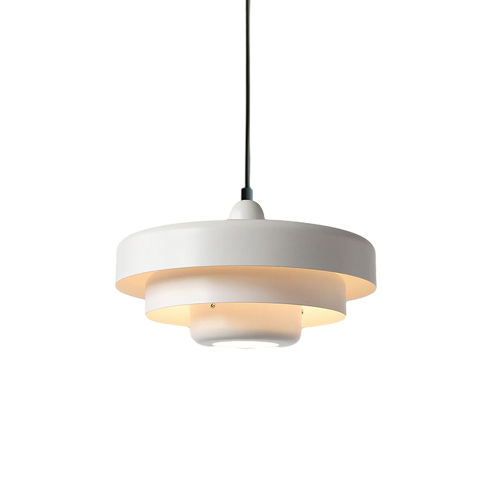 Triple Layer Disc Macaron Pendant Light with Adjustable Height