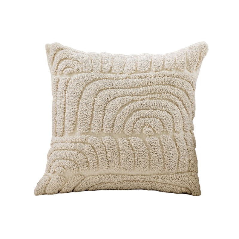 Tufted Cushion Cover 45x45 cm in Soft Sand – Elegant Sofa Cushion Cover for Scatter Cushions and Home Decor