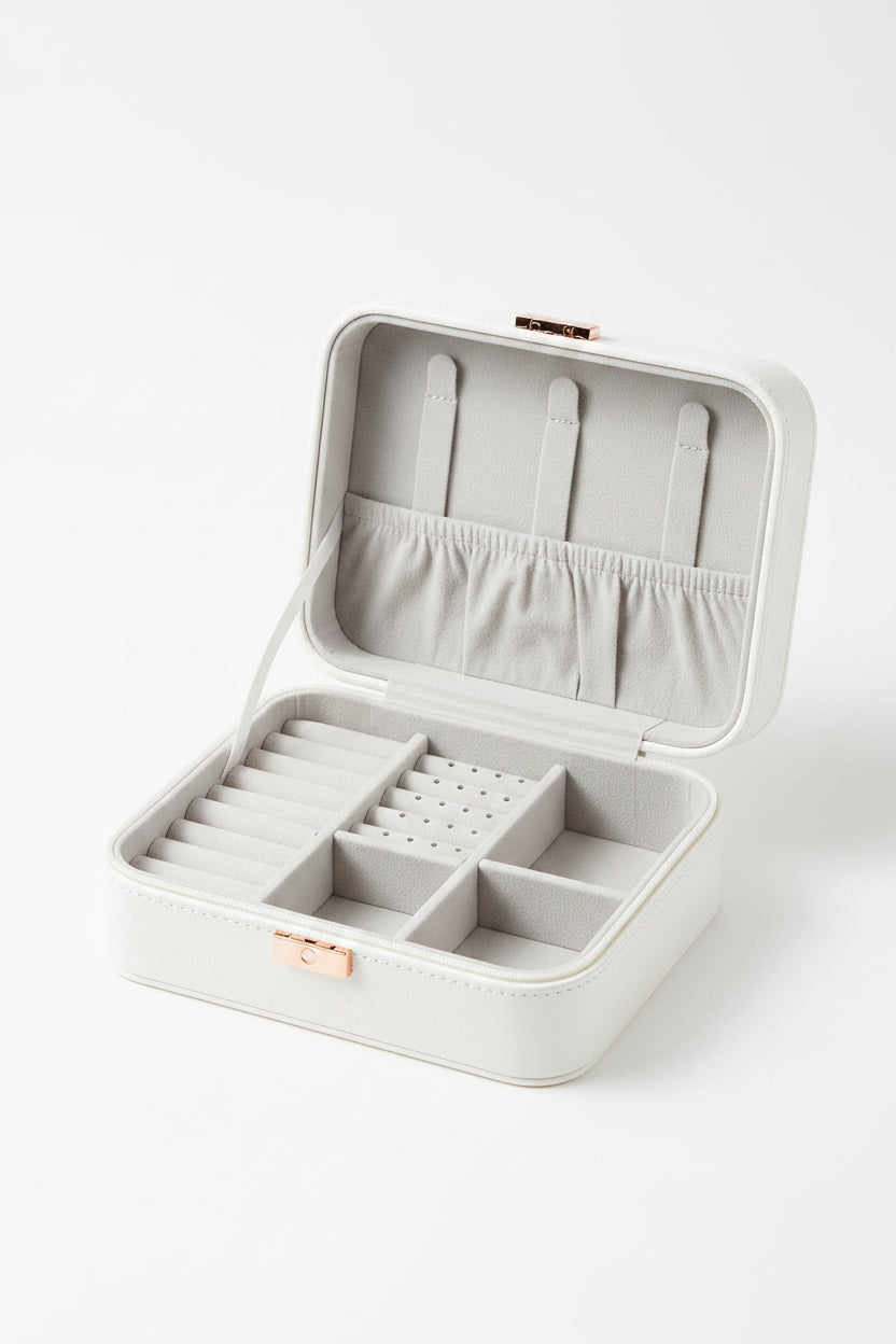 Vegan Leather and Velvet Organizer for Rings, Earrings and Necklaces