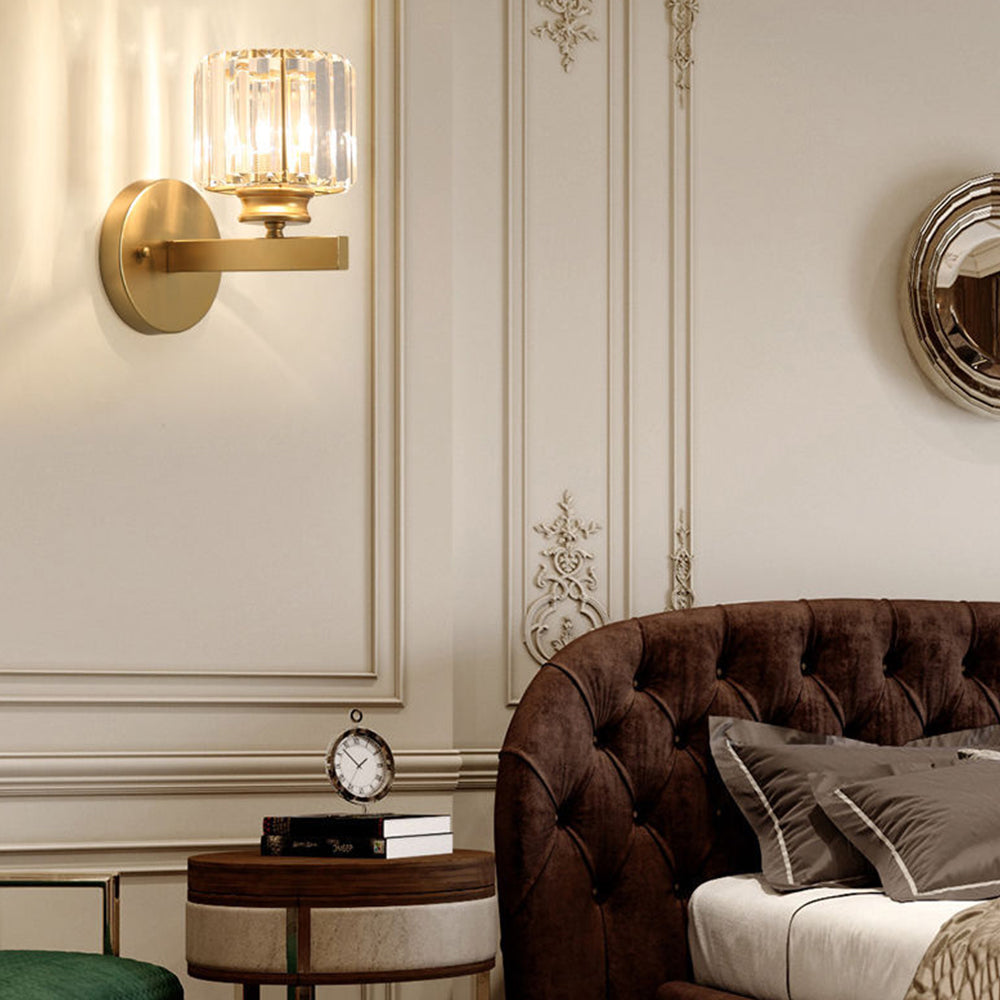 Vertical Glass Wall Lamp with Warm Adjustable Glow for Home Decor