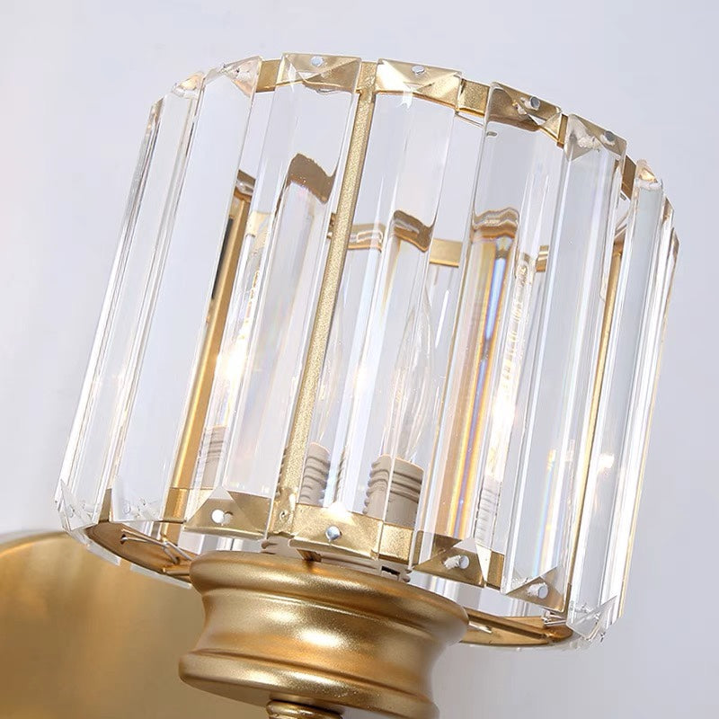 Vertical Glass Wall Lamp with Warm Adjustable Glow for Home Decor