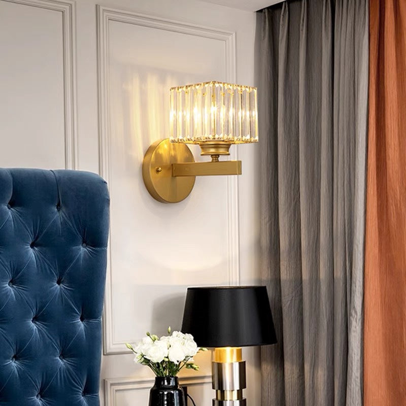 Vertical Glass Wall Lamp with Warm Adjustable Glow for Home Decor