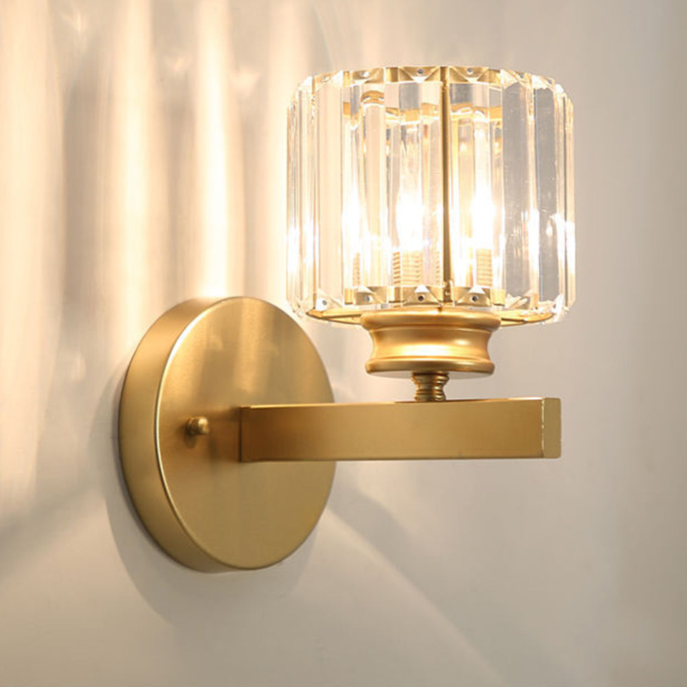 Vertical Glass Wall Lamp with Warm Adjustable Glow for Home Decor