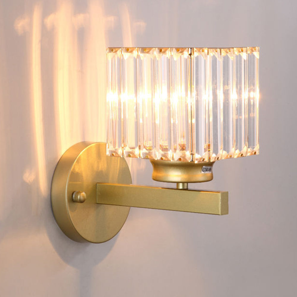 Vertical Glass Wall Lamp with Warm Adjustable Glow for Home Decor