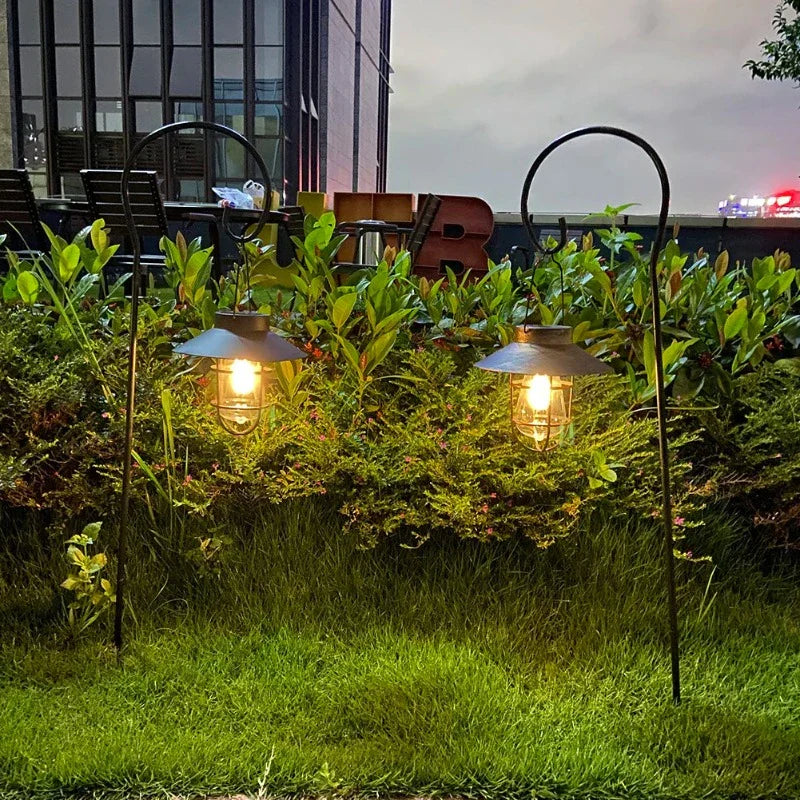 Vintage Outdoor Solar Lantern for Garden Patio Ambiance