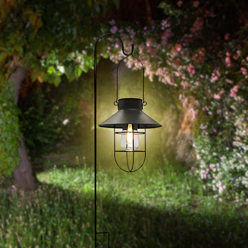 Vintage Outdoor Solar Lantern for Garden Patio Ambiance