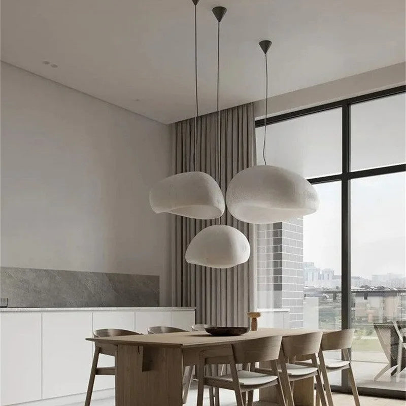 Wabi-Sabi LED Pendant Ceiling Light with Organic Stone-Inspired Design