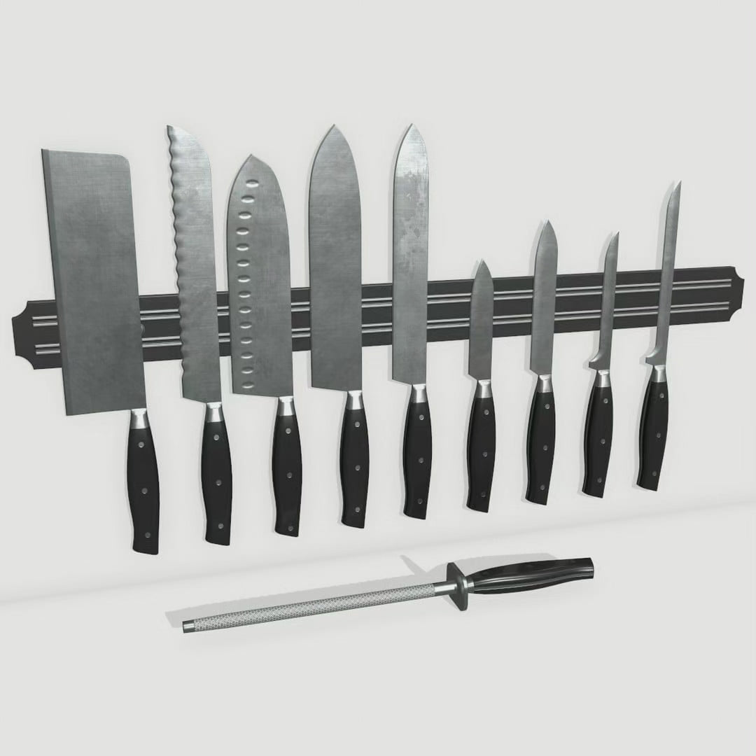 Wall-Mounted Magnetic Knife Holder