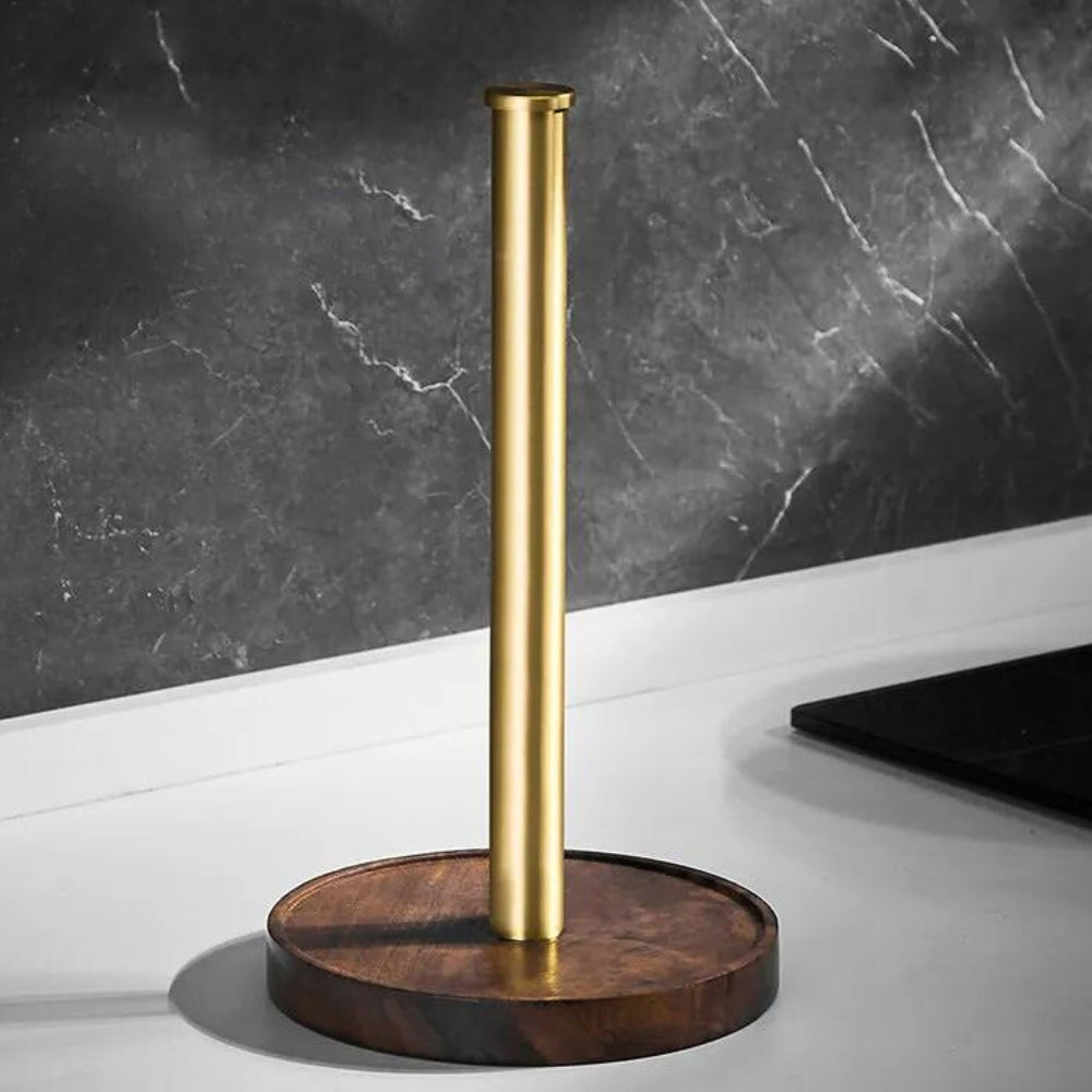 Walnut Wood Kitchen Roll Holder