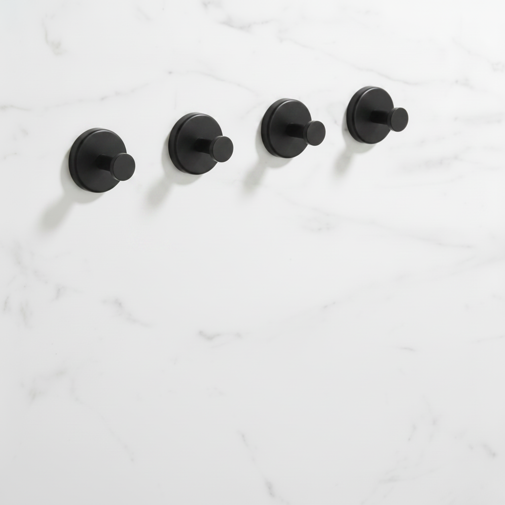 Waterproof No-Drill Hooks for Bathroom and Kitchen