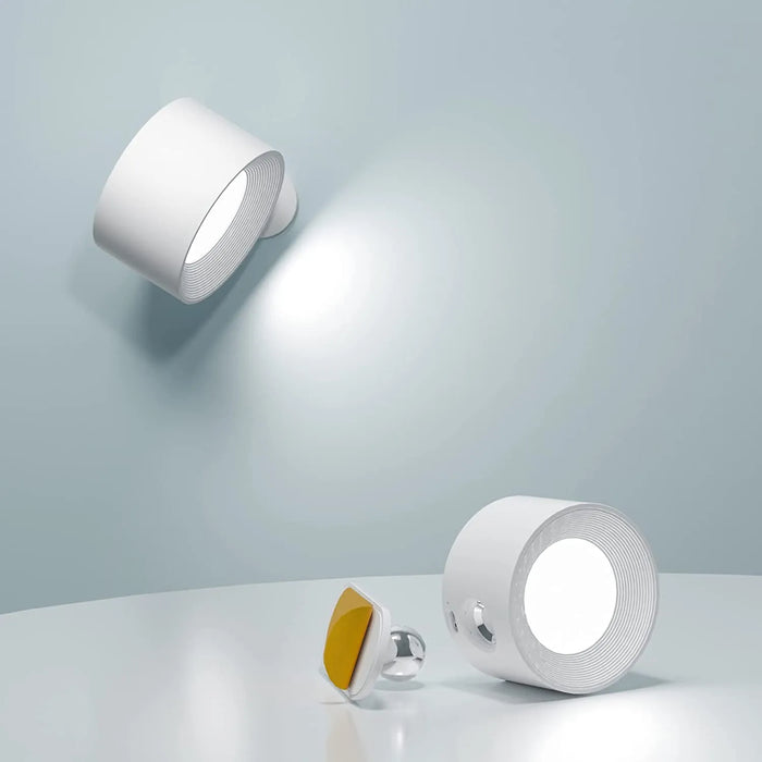 Wireless Dimmable Wall Lamp – 360° Rotatable, Battery Operated Wall Sconce with Adjustable Brightness and Color Temperature