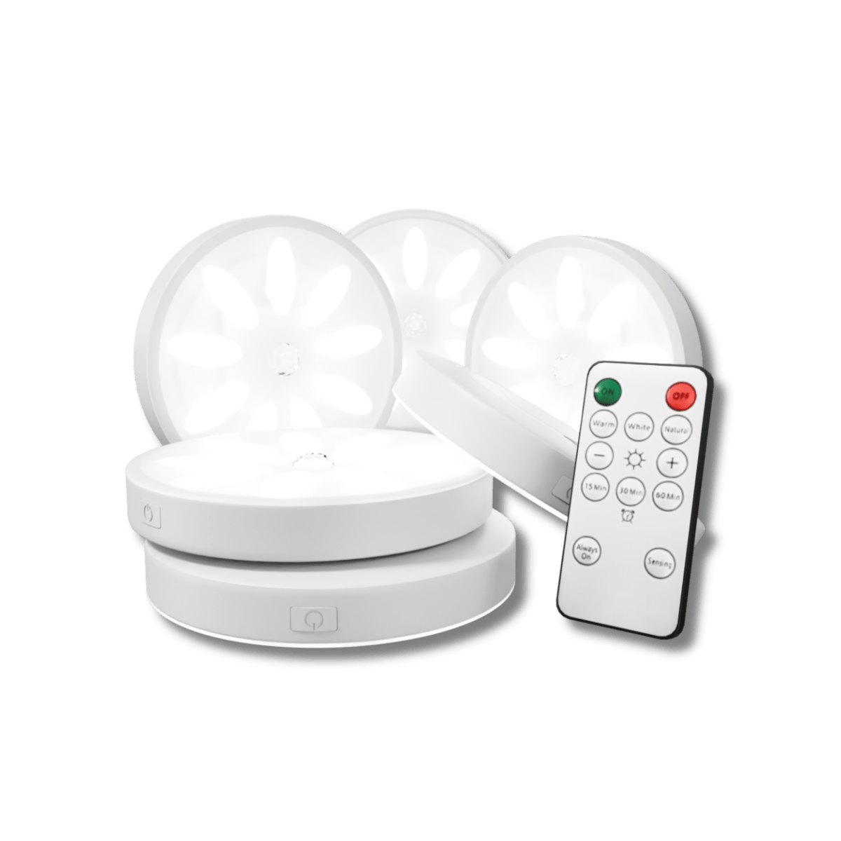 Wireless LED Spotlight with Adjustable Brightness for Outdoor Security and Easy Installation