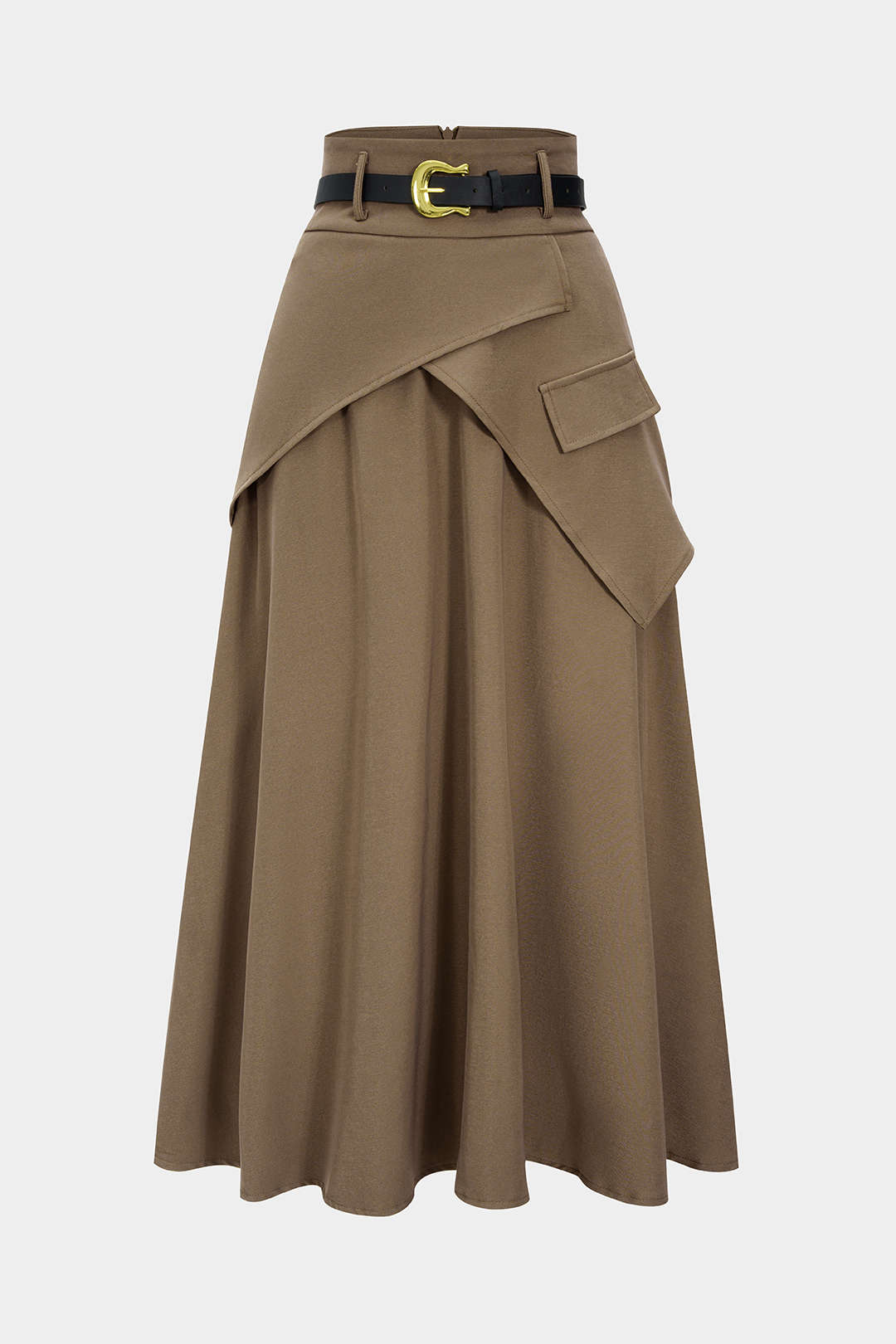 Women’s Belted Asymmetrical Skirt