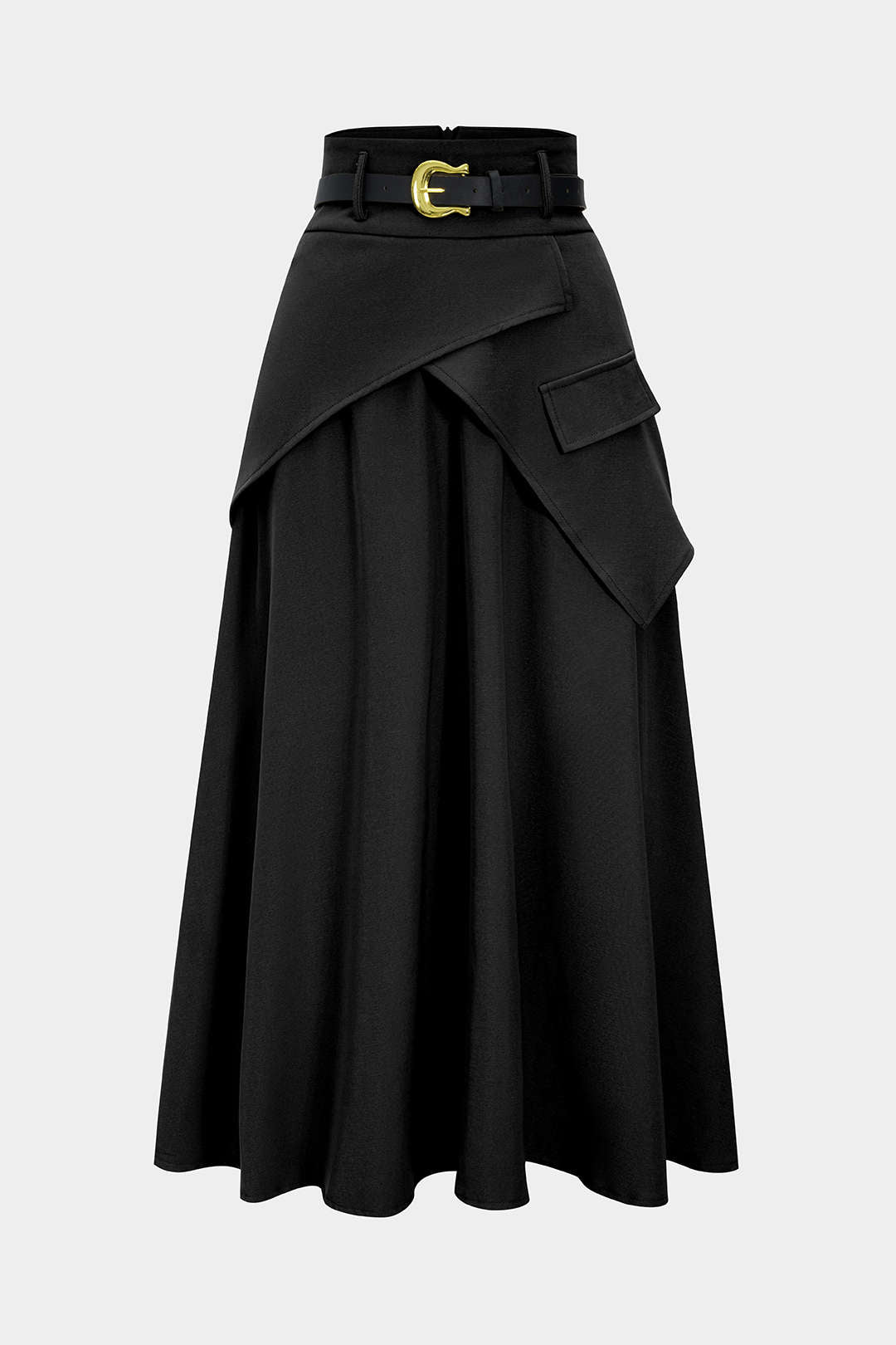 Women’s Belted Asymmetrical Skirt